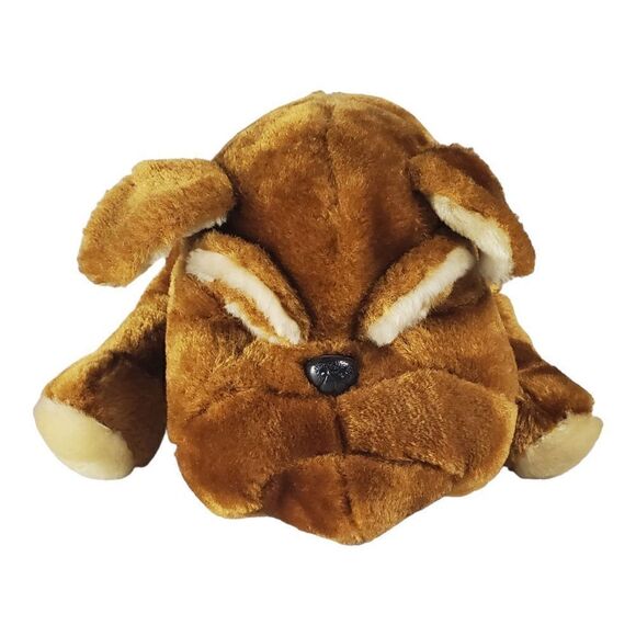 Bulldog Plush Realistic Puppy Brown Stuffed Animal Soft Toy Gift Loveable 10" - Picture 9 of 9